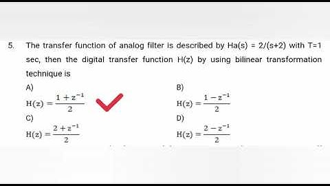 DSP MCQ Part 3