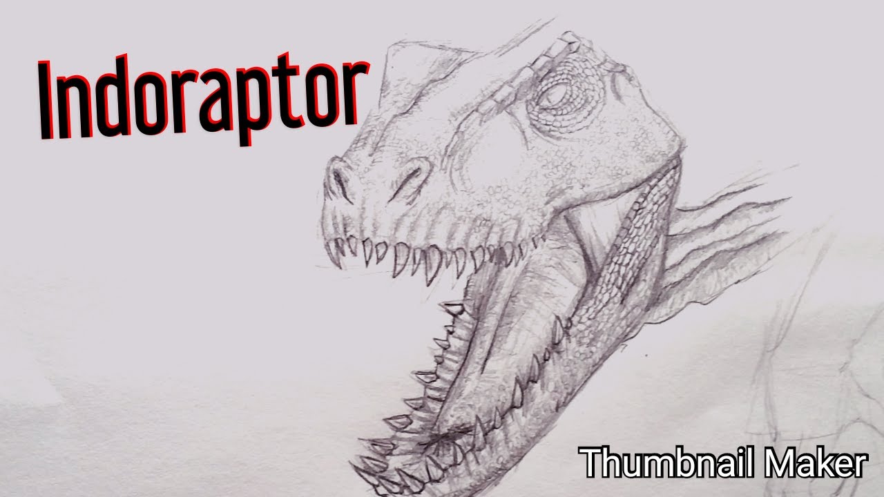 Speed Drawing The Indoraptor From Jurassic World Fallen Kingdom Youtube