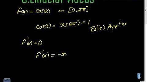 AP Calculus AB Rolles Theorem on cosx 0 to 2pi