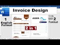 how to create a  invoice in MS word