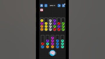Lv 171 Ball Sort Puzzle - Color Game (Guru Game)  #ballsortpuzzle