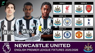 NEWCASTLE UNITED ⚫️ ● English Premier League Match Schedules & Fixtures Season 2025/2026