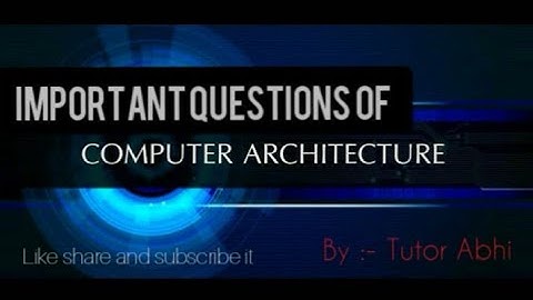 🔴Computer Architecture important questions | PTU 3rd semester | Mostly asked questions | Tutor Abhi.