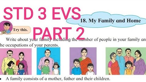 STD 3 EVS LESSON 18 MY FAMILY AND HOME PART 2 FULL HINDI EXPLANATION FOR SEMI ENGLISH MEDIUM