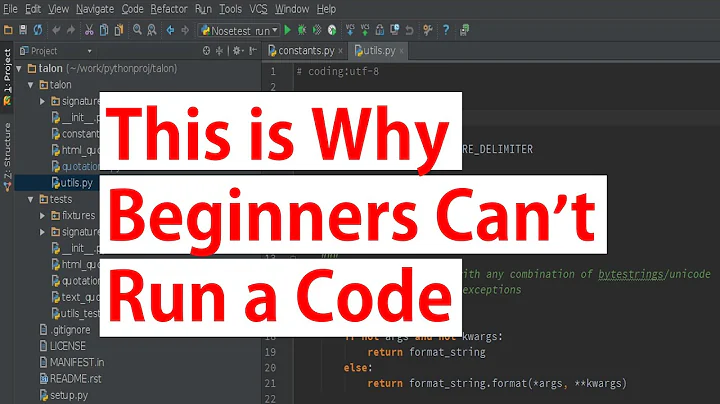 WHY YOU CAN'T RUN PYTHON FILE IN PYCHARM