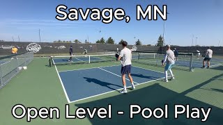 Intense Pool Play Pickleball Tournament Match!
