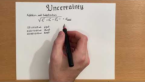 Propagating uncertainty addition and subtraction