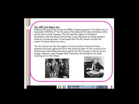 Video: Hva gjorde Civil Rights Act fra 1957?