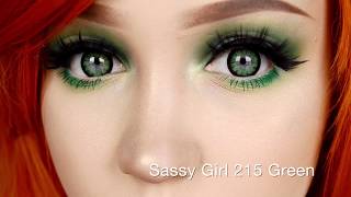 EOS Sassy Girl 215 Green Colour lenses I circle lenses for cosplay