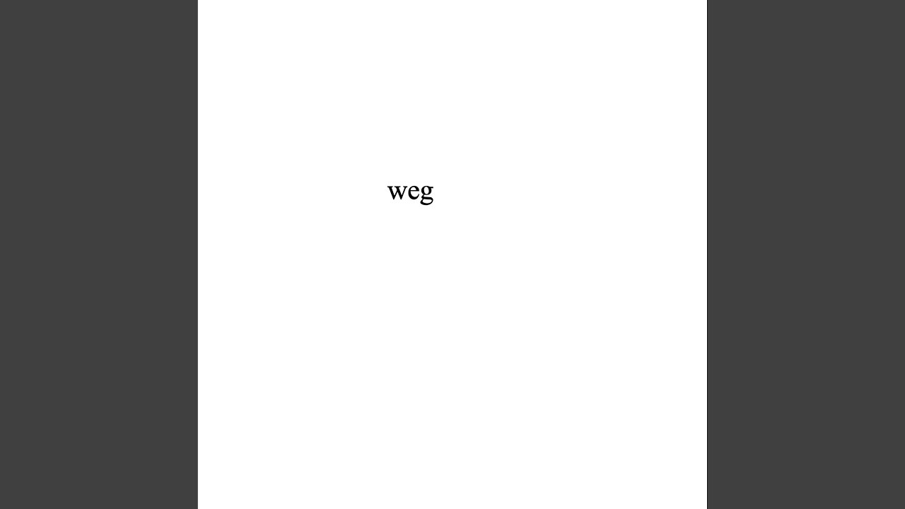 Watch Weg on YouTube Watch Weg on YouTube