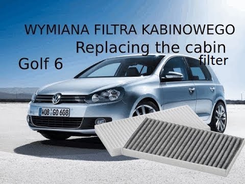 Replacing The Vw Golf 6 Cabin Filter - Wymiana Filtra Kabinowego Vw Golf 6 - Youtube
