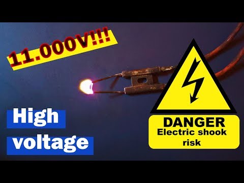 3# experiments with high voltage generator transformer 11.000V ⚡