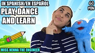 Learning Toys and Fun! Practice 'M' ! All in Spanish with Miss Nenna the Engineer | En Español