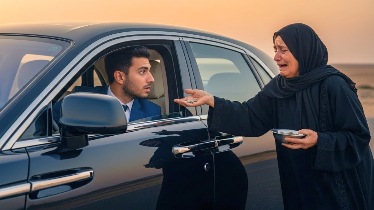 ابن مليونير يقود رولز رويس، فيصدم برؤية أمه تتسول أمامه وتطلب المال