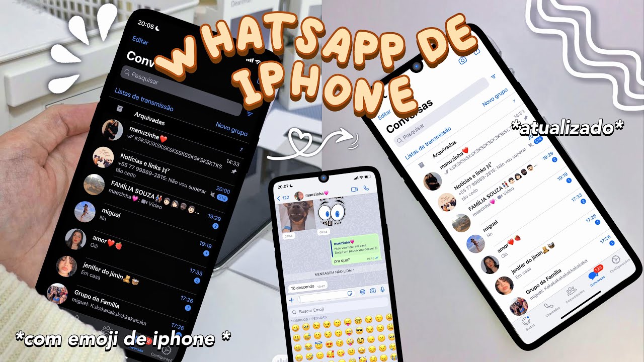 SAIU🔥 Whatsapp igual IPhone atualizado DELTA IOS 16 em 2023 com emoji ...