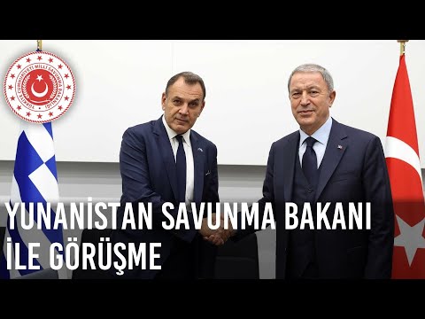 Millî Savunma Bakanı Hulusi Akar, Yunanistan Savunma Bakanı Nikolaos Panagiotopoulos ile Görüştü