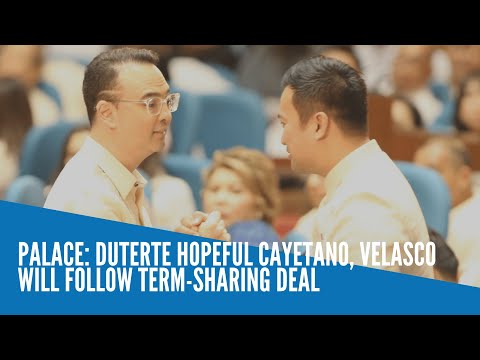 Palace: Duterte hopeful Cayetano, Velasco will follow term-sharing deal