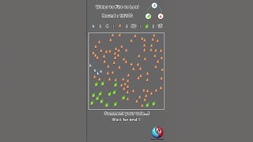 Water vs Fire vs Leaf | Round 19/100 | #arenaofsimulations #rps #animated  #waterfireleaf