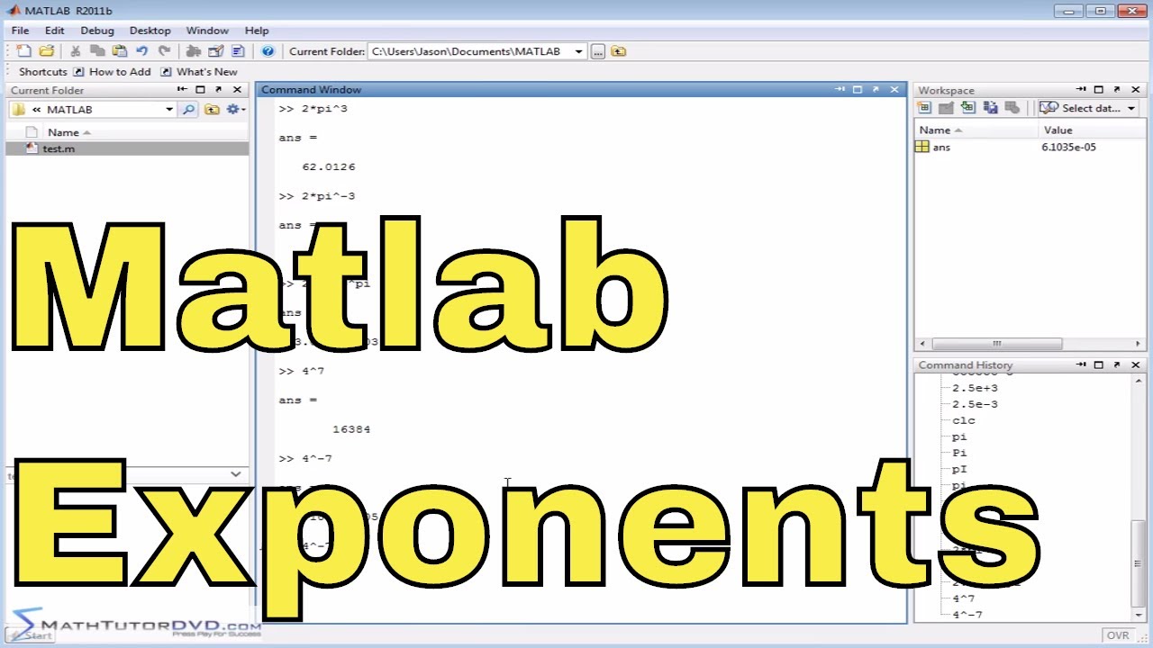 Matlab Online Tutorial - 11 - Exponents and Scientific Notation