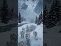 🔥Wolves Escape a Collapsing Glacier!🌊#wolfpack #wolfmate #icemountain #arcticwolf