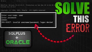 Changing Oracle Database Username And Password With Sqlplus