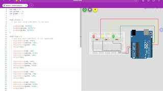 LESSON 2: How To Easily Code LED Blinking (Multiple LEDs) By using Arduino Uno || Wokwi