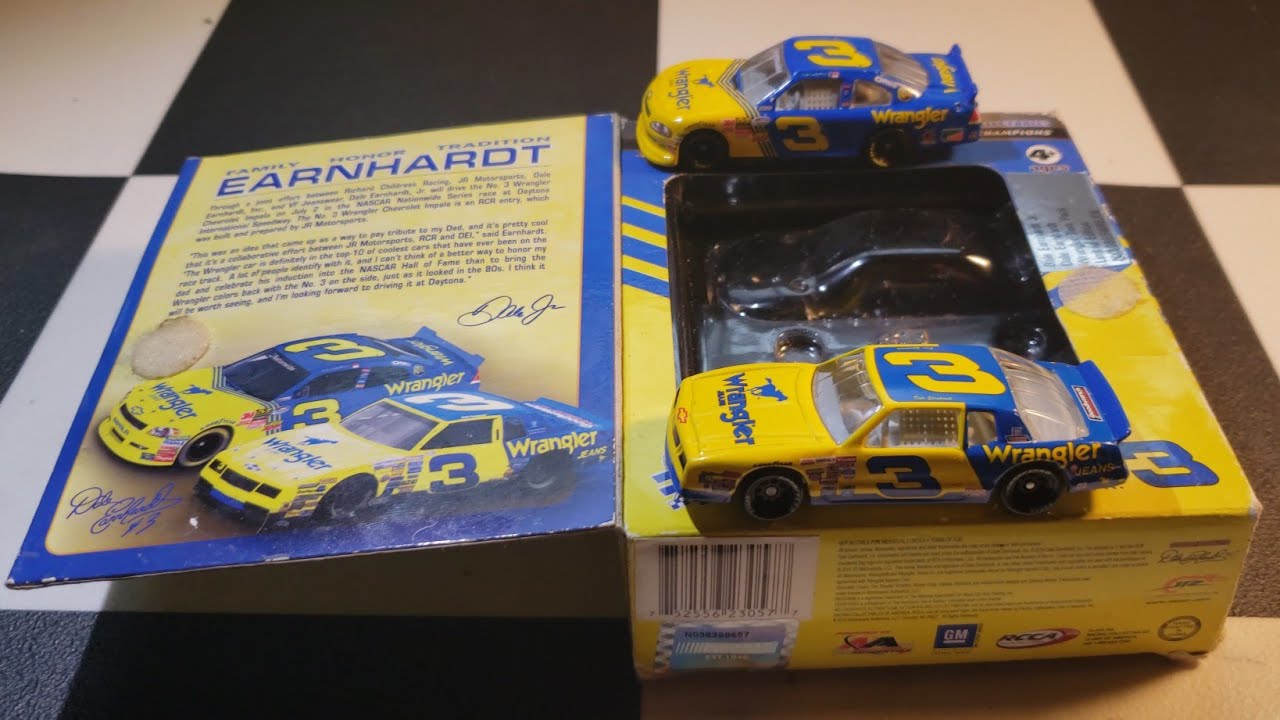 NASCAR Diecast Unboxing  Dale Jr's #3 and Dale Earnhardt's #3  Wrangler Jeans Two Pack 1:64 - YouTube