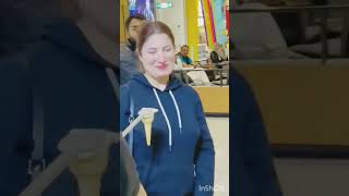 Saima Noor trying to snatch Turkish ice cream #viral #yt  short video# funtime#