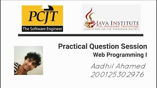 Practical Question Session-Question 18 - Web Application Development - Aadhil Ahamed - 200125302976