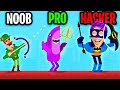 NOOB vs PRO vs HACKER In BOWMASTERS! (BATMAN & MINECRAFT SKINS! *UNLOCKED BEST CHARACTERS!*)