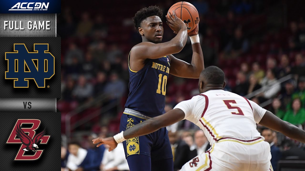 Notre Dame vs. Boston College Full Game 201920 ACC Men's Basketball