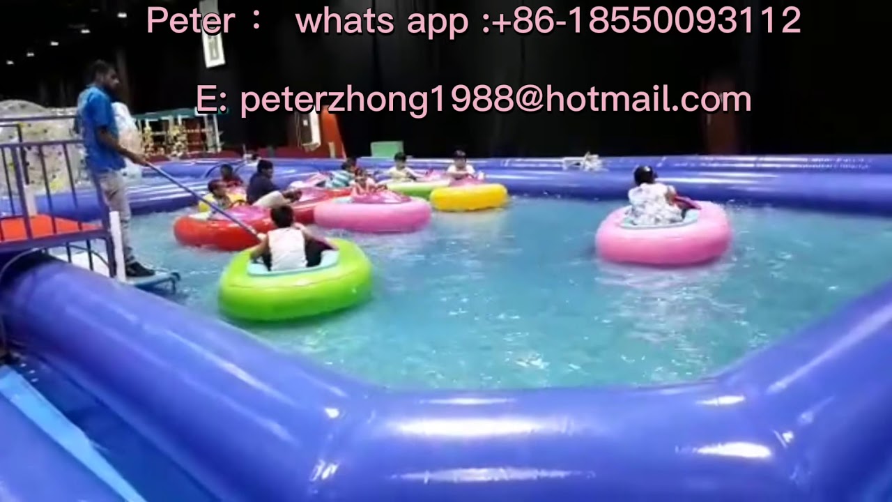Bumper boat electric battery boat on the pool