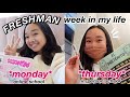 FRESHMAN WEEK IN MY LIFE *before spring break* | online & in person school! Nicole Laeno