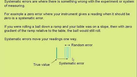 random and systematic errors