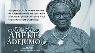 Funeral Service for Princess (Mrs) Grace E.A. Adejumo
