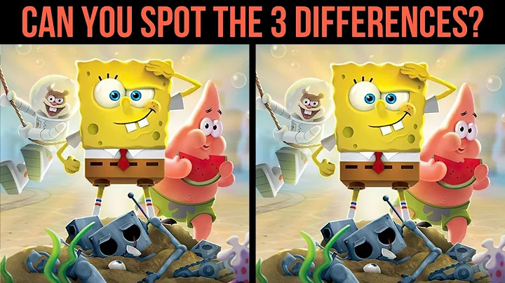 Photo Puzzles #2 Spongebob Squarepants | Spot the difference Brain Games for Kids | Child Friendly