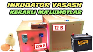 INKUBATOR YASASHDA KERAKLI MA&#39;LUMOTLAR | ИНКУБАТОР ЯСАШДА КЕРАКЛИ МАЪЛУМОТЛАР