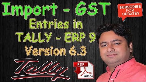 GST - Import of Goods and Services Entry in Tally ERP 9 | Tally Tutorial in Hindi by Manoj Sir