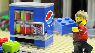 LEGO Land | Lego Build Vending Machine | Lego City Shopping Fail | Lego Stop Motion