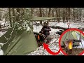 Winter Camping in $40 Budget Hot Tent