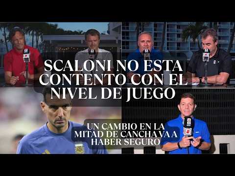 DIEGO MONROIG: "SCALONI NO ESTA CONTENTO CON EL NIVEL DE JUEGO" / UN CAMBIO EN EL MEDIOCAMPO SEGURO