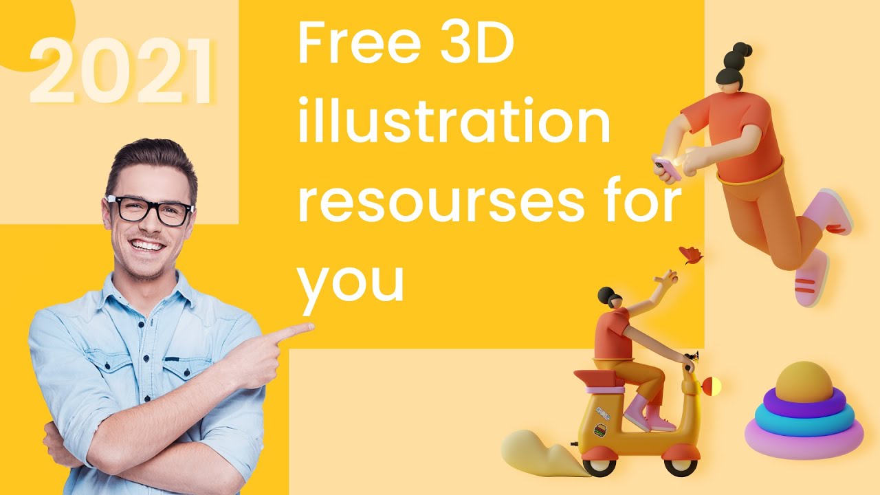 Free 3D Illustrations For UI Design | UX/UI Design - YouTube