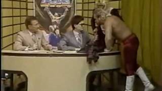 Eddie Gilbert Fireballs Randy Hales March, 1988 Clic Memphis Studio Wrestling