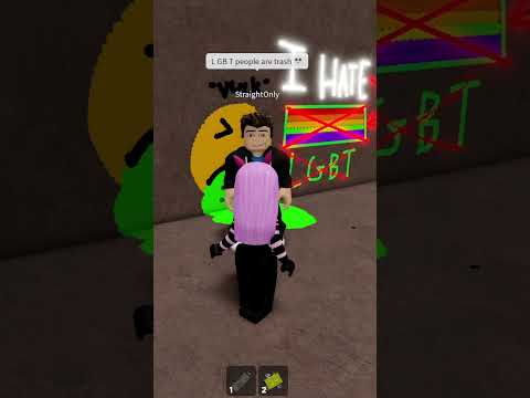 He hates LGBT 🏳️‍🌈😢 #robloxshorts