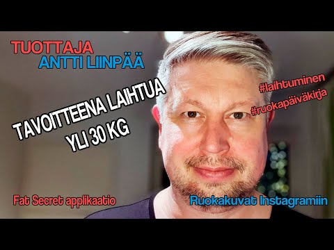 Tavoitteena laihtua yli 30 kiloa - ensimmäinen viikko takana! Paljonko paino on tippunut?