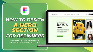 How to Design a Hero Section on Figma - UX and Web Design for Beginners - UI Elements