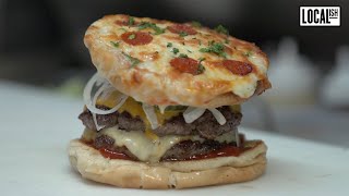 Meatzilla Pizza Burger in LA | Bite Size screenshot 4