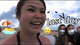 TRAVELING VLOG PART 5: beach dayy, dinner, &amp; DELAYED FLIGHT