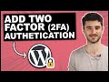 How to Enable Two-factor Authentication (2FA) In WordPress (WP Security Plugin)