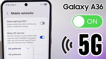 Samsung Galaxy A36 - Quick Guide to Activate 5G Network
